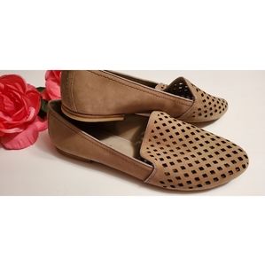 Brown - Tan Franco Sarto Suede Loafer Flats size 10